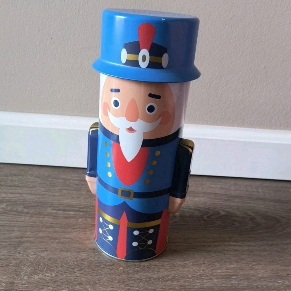 Blue Nutcracker Decorative Tin Canister - Home Accents